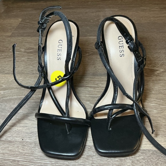 GUESS Black Strappy Women's Sandals - Picture 2 of 5